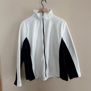 Women's Black and White Fleece Jacket